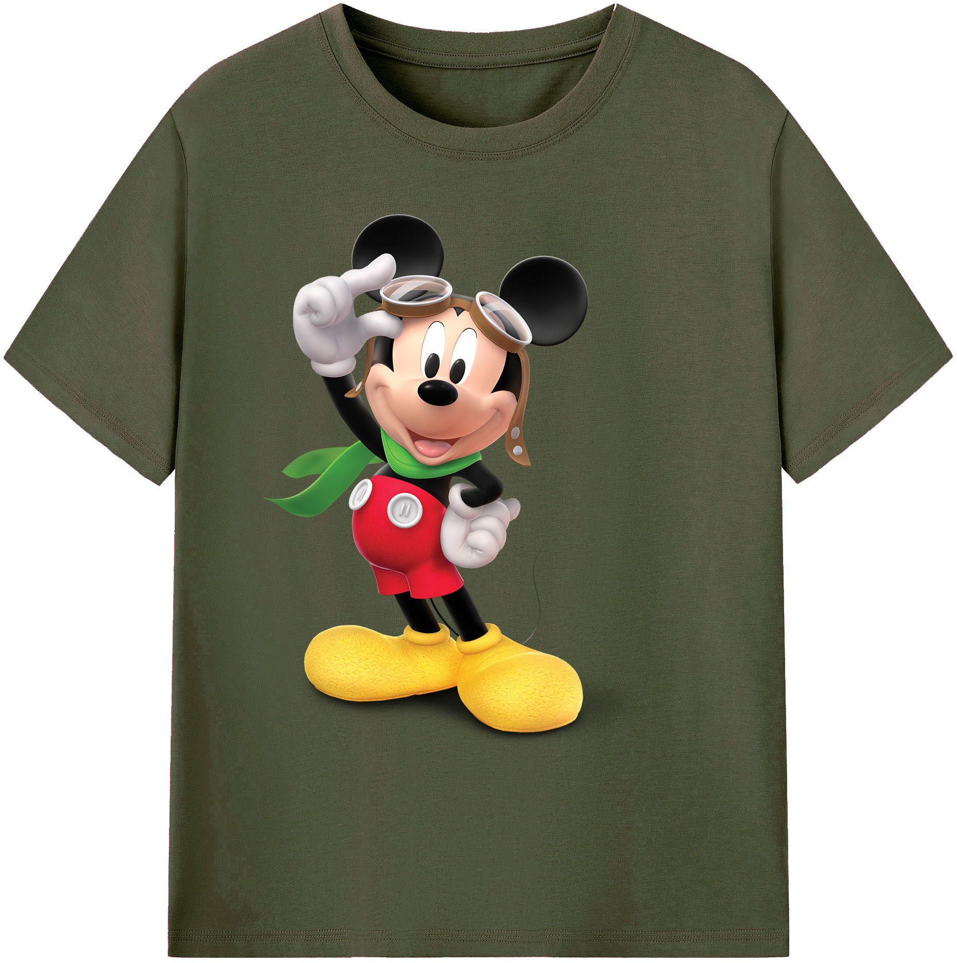ミッキーマウス Mickey Mouse 綿100％ メンズ半袖Tシャツ｜肌触りやわらか＆通気性